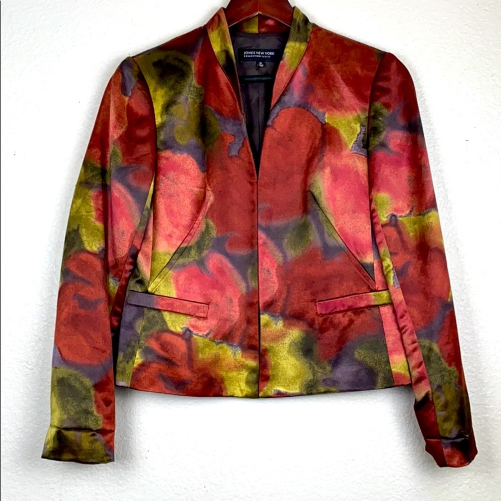 Jones New York Petite Silk & Cotton Blazer 4p